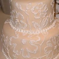 Brush Embroidery Wedding Cake 