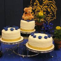 Kindergarten Graduation I made this cake for my son's kingarden graduation. It was to feed about 75 people. There were three tiers 6", 8" &10&...