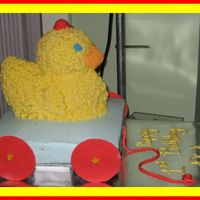 Rubber Duck In Wagon This is out of a Wilton Yearbook. Thanks for looking.