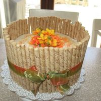 Linda's Cake I made this for my mother-in-law's birthday this weekend. It's a pumpkin spice cake with a sugar cookie filling and cream cheese...