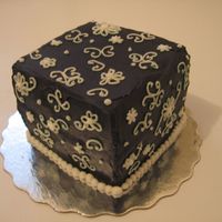 Black And White Square all buttercream, just something quick for fun!