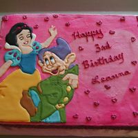 Snow White & Dopey Someone requested my Snow White cake but with a drawf. This one was not as easy. The color flow cake topper broke right as I laid it on the...