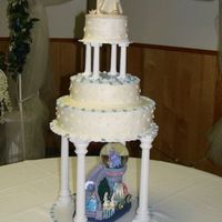 Cinderella Wedding Cake This is a buttercream wedding cake I did for a gal I work with. We both work part time at the Disney Store and of course are big Disney...
