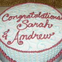 Bridal Shower Lemon cake with Raspberry Mousse filling, buttercream icing and details. TFL