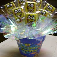 Squarepants Bouquet NFSC with RBC and RI- painted the pot to match! :) TFL