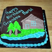 Birthday Cake chocolate cake w/ chocolate buttercream. Cake for a birthday