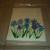 My First Painting On Fondant Wow, I honestly thought this would be harder than it was. It came so easy to me. I can't wait to do it again.