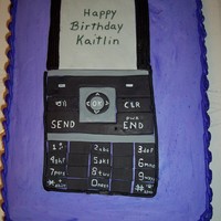 Cell Phone buttercreme with fondant phone