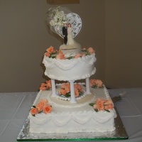 Apricot Roses all fondant with gum paste roses