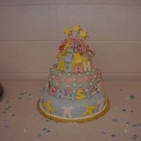 Noah Chase Cake My first baby shower cake, for my niece Lisa's shower. 2nd time working with marshmallow fondant.