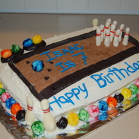 Bowling Party Cake For my son's 7th birthday. This is the first time making and working with MMF. Of course I got my ideas from other on this site........