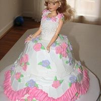 Barbie Doll Cake cake i made for a niece
