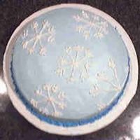 My First Royal Icing This cake is buttercreme iced with lemon filling and royal icing snowflakes.....have never used royal icing beyond so was a bit of a...