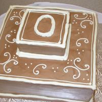 Monogramed Grooms Cake I was really happy with the way this cake turned out. Although I am not overly happy with the monograme. I guess you really can't do...