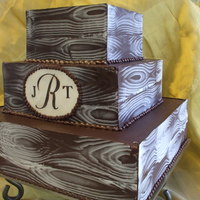 Chocolate Wood Grain 16", 12",8" Chocolate wood grain pattern on chocolate panels.