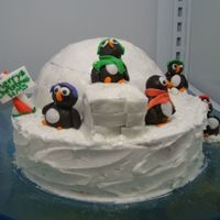 Penguin I made this for our Christmas snack day at work. I made the bottom too small, but was too lazy to bake another cake. Oh well, I still like...