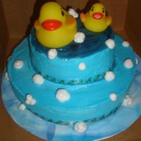 Rubber Duckie Baby Shower This was made for a baby shower. I copied it from others here on CC. I regret not using fondant for my bubbles because they didn't not...