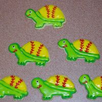 Softball Turtle Cookies My first attempt at decorated cookies! These were for my ten year old's softball team ("The Turtles"). In their league, they...