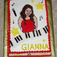 High School Musical (Gabriella) Cake FBT Gabriella, MMF and BC decorations.
