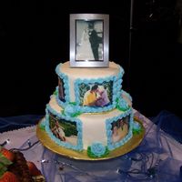 Story Of Us I used edible images of my friends for this cake. The bottom layer has pictures from when they first started dating. The top layer is when...