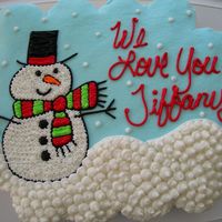 Snowman Cupcake Cake For a girlfriend who was going to Gatlinburg this weekend with the girls. Thanks for looking !! All buttercream-24 Cupcakes..