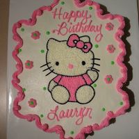 Hello Kitty Cupcake Cake For a friends little girl turning 7..They were pleased with it .... All Buttercream icing-24 cupcakes... Thanks for looking!
