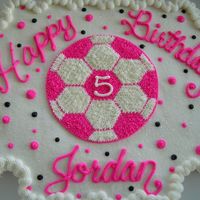 Soccer Cupcake Cake My girlfriends daughter turned 5 and she wanted a soccer cake.. Thought the pink would make it more girly...It was a bit hit! Thanks for...