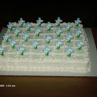 Easter Cake Squares I did this cake for a church prayer meeting.