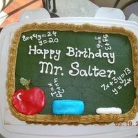 Chalkboard Cake Vanilla cake made for a high school math teacher. Inspired from a few of the chalkboard cakes on CC :)