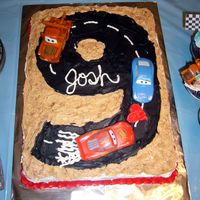 Cars #9 Cake Again, the inspiration here at CC is priceless! All icing is buttercream!