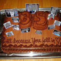 35Th Wedding Anniversary Cake Sorry about the "blurring" - I don't even know how to do that, but these were little photographs I took, printed very small...