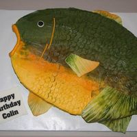 Fish Cake Thanks so much to Sweetpea8 for the idea for this cake. I think her cake looks soooo much better -she made it look alot easier than it...