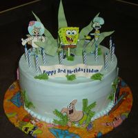 Spongebob Squarepants I made this last week for my son's 3Rd birthday. He love Spongebob but wanted me to put Sandy Cheeks on there as well. Mr Krabs is on...