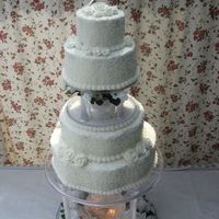 Anniversary Cake My parents 25th anniversary. Lemon Cake with buttercream icing.