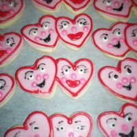 Valentine Cookies These are the cookies for my son's class. The design is from the guide that came with the cookie cutter.