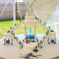 Disney Honeymoon Wedding Cake This couple were spending their honeymoon at Animal Kingdom & wanted the cake to reflect that. They said they wanted a castle, a...