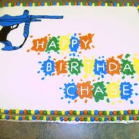 Paintball Cake This is a cake I made for my friend's son who loves paintball.