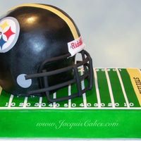 Steelers Football Helmet Here's another helmet cake. This one was for a client to celebrate the Super Bowl 2009 at Hooters with all of the Steelers fans. The...