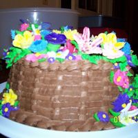 Basket Of Flowers This cake took weeks to make.Hand painted royal icing flowers