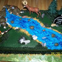 Over The Hill Hunter I don't like hunting, however I am very pleased with how it turned out. The big rocks are made out of cakeballs, and the water has...
