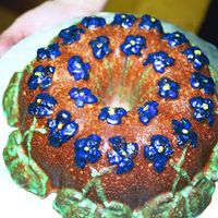 Violets Pound Cake I made this cake in one of the Nordicware pans. It is just a pound cake and then, I "painted" on the flowers with a very thinned...