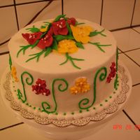 Flowers This was my cake for my final intermediate class tonight.