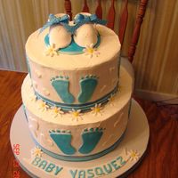 Baby Feet I did this cake for a friend's baby shower. The first one I saw of this design was Boween's. Obviously, mine is no where near as...