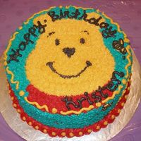 Winnie The Pooh Birthday Cake This cake was made for my niece's birthday. It is decorated in buttercream icing.