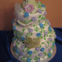 Princess & The Frog I had to make this for a 9 year old's birthday, I had also made cupcakes with crowns and frogs