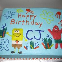 Spongebob Cake This is all buttercream.