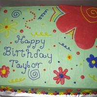 Girl's Birthday Cake This is a simple cake for a little girly girl's birthday. It is all buttercream.