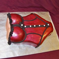 Valentine's Day Lingerie Cake covered in fondant...then painted with luster dusts...thanks for looking:)