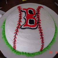 Baseball Cake I baked this for a friend's birthday. He is a huge Boston Red Socks fan.