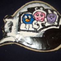 Backyardigans Space Shuttle Made this for theme of the month club. My least favorite of all, due to poor execution. Large sugar cookie with royal icing.